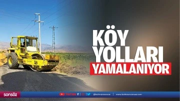 K&ouml;y yolları yamalanıyor