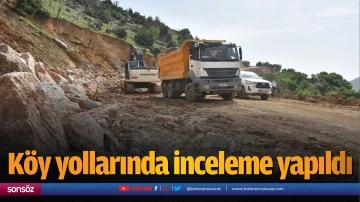 K&ouml;y yollarında inceleme yapıldı