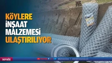 K&ouml;ylere inşaat malzemesi ulaştırılıyor