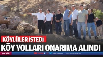 K&ouml;yl&uuml;ler istedi K&ouml;y yolları onarıma alındı
