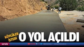 K&ouml;yl&uuml;ler istedi, o yol a&ccedil;ıldı