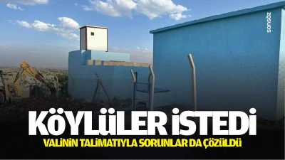 K&ouml;yl&uuml;ler istedi, valinin talimatıyla sorunlar da &ccedil;&ouml;z&uuml;ld&uuml;