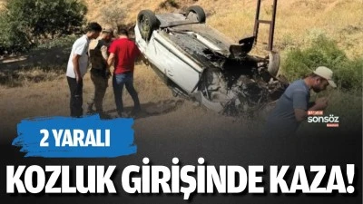 Kozluk girişinde kaza!