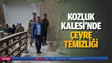 Kozluk Kalesi&rsquo;nde &ccedil;evre temizliği