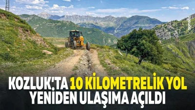 Kozluk&rsquo;ta 10 kilometrelik yol yeniden ulaşıma a&ccedil;ıldı