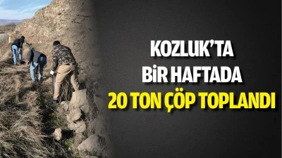 Kozluk&rsquo;ta bir haftada 20 ton &ccedil;&ouml;p toplandı