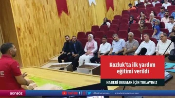 Kozluk&rsquo;ta ilk yardım eğitimi verildi