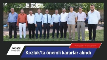 Kozluk&rsquo;ta &ouml;nemli kararlar alındı