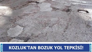 Kozluk&rsquo;tan bozuk yol tepkisi!