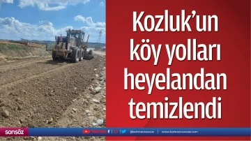 Kozluk&rsquo;un k&ouml;y yolları heyelandan temizlendi