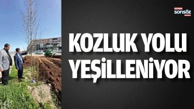 Kozluk yolu yeşilleniyor