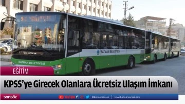 KPSS&rsquo;ye Girecek Olanlara &Uuml;cretsiz Ulaşım İmkanı