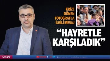 Krize d&ouml;nen fotoğrafla ilgili mesaj; &ldquo;Hayretle karşıladık&rdquo;