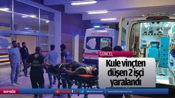 Kule vin&ccedil;ten d&uuml;şen 2 iş&ccedil;i yaralandı