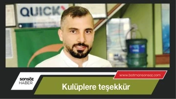 Kul&uuml;plere teşekk&uuml;r