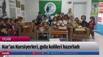 Kur&rsquo;an Kursiyerleri, gıda kolileri hazırladı