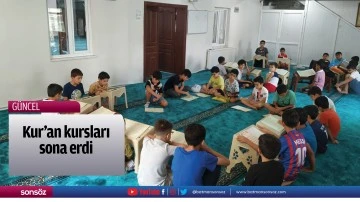 Kur'an kursları sona erdi