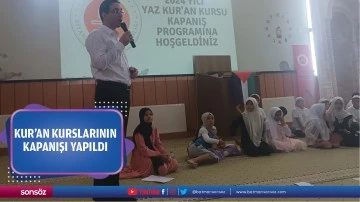 Kur&rsquo;an kurslarının kapanışı yapıldı