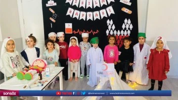 Kur'an Kursu &ouml;ğrencileri "Kızılay Haftası" etkinliği d&uuml;zenledi