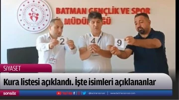 Kura listesi a&ccedil;ıklandı