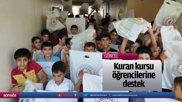 Kuran kursu &ouml;ğrencilerine destek