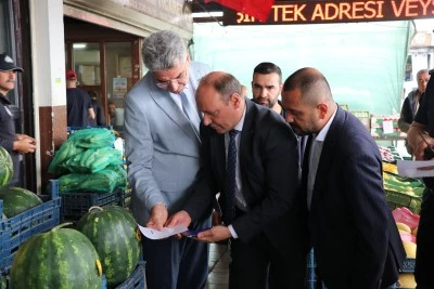 Kurban Bayramı &ouml;ncesi sebze meyve halinde denetim yapıldı