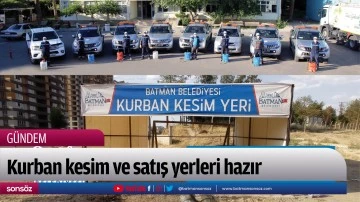 Kurban kesim ve satış yerleri hazır
