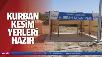 Kurban kesim yerleri hazır