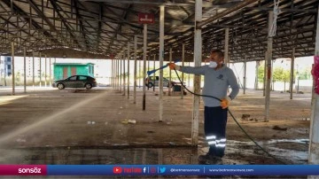Kurban kesim yerleri temizleniyor