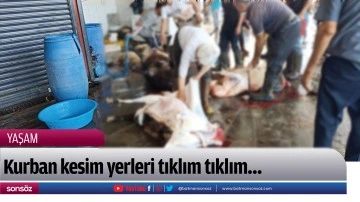 Kurban kesim yerleri tıklım tıklım&hellip;