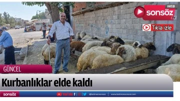 Kurbanlıklar elde kaldı    
