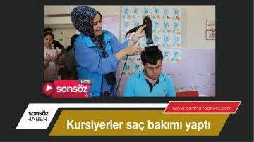 Kursiyerler sa&ccedil; bakımı yaptı