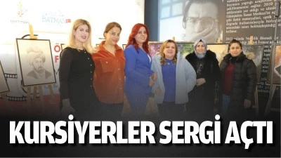 Kursiyerler sergi a&ccedil;tı