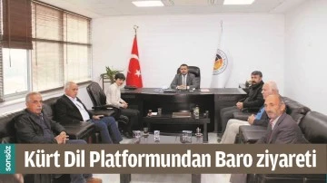 K&Uuml;RT DİL PLATFORMUNDAN BARO ZİYARETİ