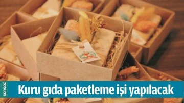 KURU GIDA PAKETLEME İŞİ YAPILACAK