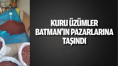 Kuru &uuml;z&uuml;mler Batman&rsquo;ın pazarlarına taşındı