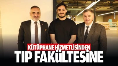 K&uuml;t&uuml;phane hizmetlisinden Tıp Fak&uuml;ltesine