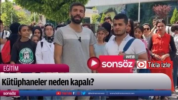 K&uuml;t&uuml;phaneler neden kapalı?