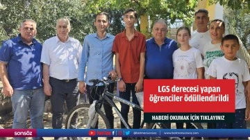 LGS derecesi yapan &ouml;ğrenciler &ouml;d&uuml;llendirildi