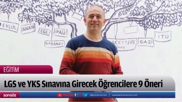 LGS ve YKS Sınavına Girecek &Ouml;ğrencilere 9 &Ouml;neri