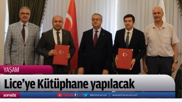 Lice&rsquo;ye K&uuml;t&uuml;phane yapılacak