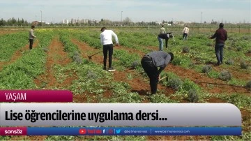 Lise &ouml;ğrencilerine uygulama dersi...