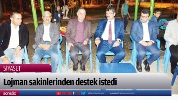 Lojman sakinlerinden destek istedi