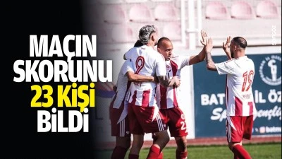 Ma&ccedil;ın skorunu 23 kişi bildi