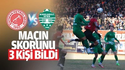 Ma&ccedil;ın skorunu 3 kişi bildi