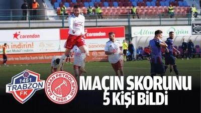 Ma&ccedil;ın skorunu 5 kişi bildi