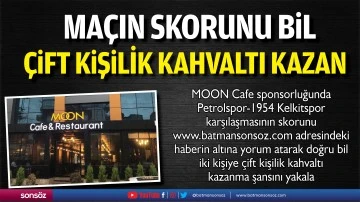 Ma&ccedil;ın skorunu bil &ccedil;ift kişilik kahvaltı kazan