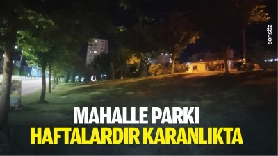 Mahalle parkı, haftalardır karanlıkta