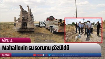 Mahallenin su sorunu &ccedil;&ouml;z&uuml;ld&uuml;
