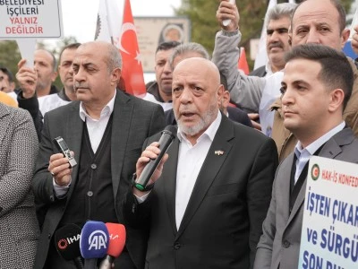 Mahmut Arslan işten &ccedil;ıkarılan iş&ccedil;ileri ziyaret etti